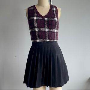 Preppy Plaid Sweater Vest (S)